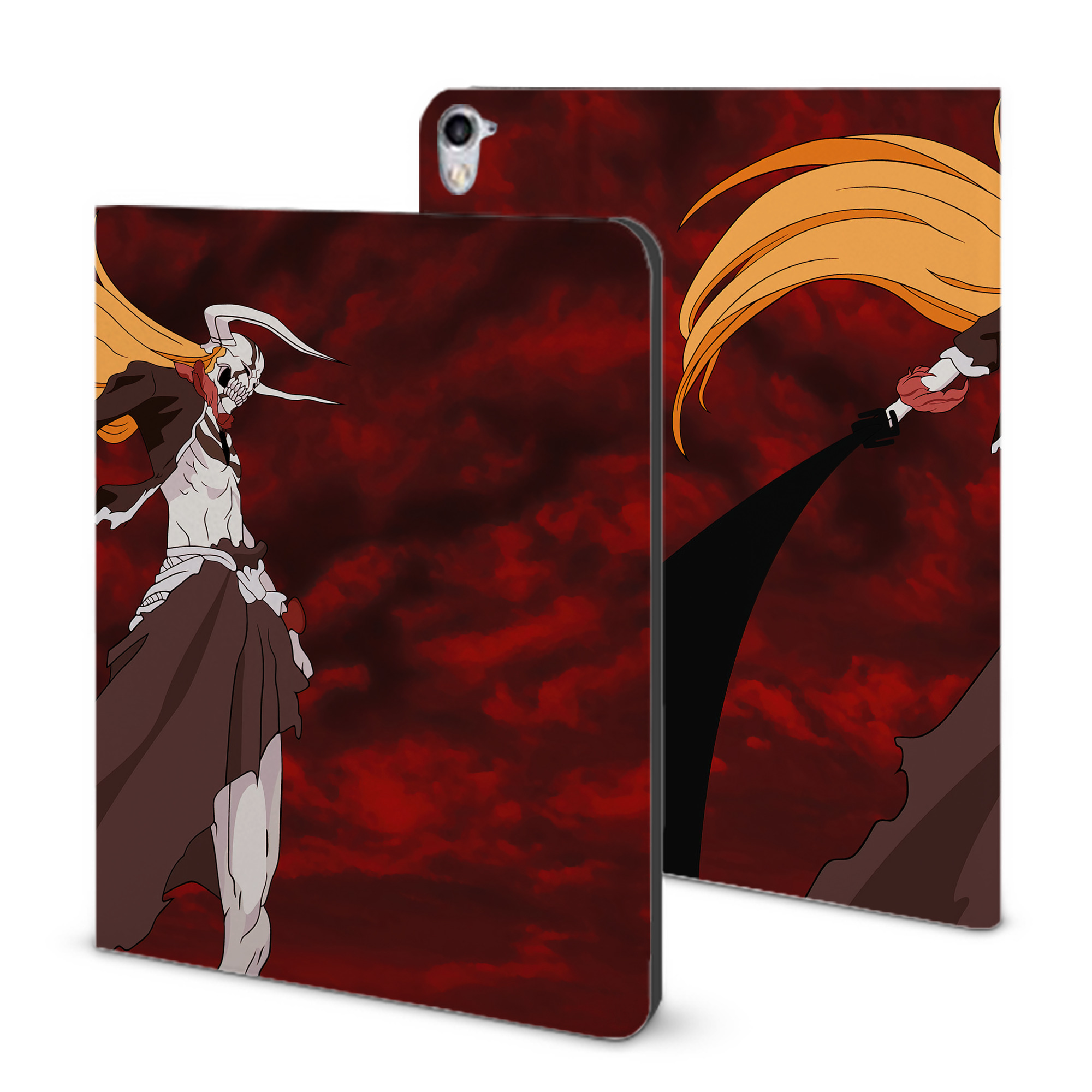 （画像用） ブリーチ BLEACH IPad ケース ブック型 PUレザー TPU 耐衝撃 軽量 薄型 ペン収納なし 全面保護 IPad 各モデル対応
